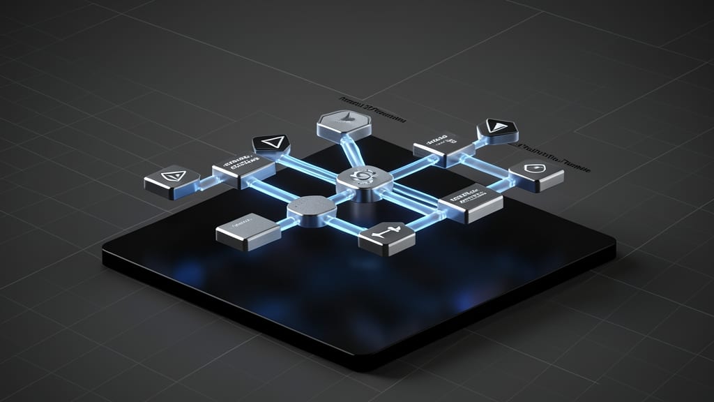 Technical 3D Process Flow Template